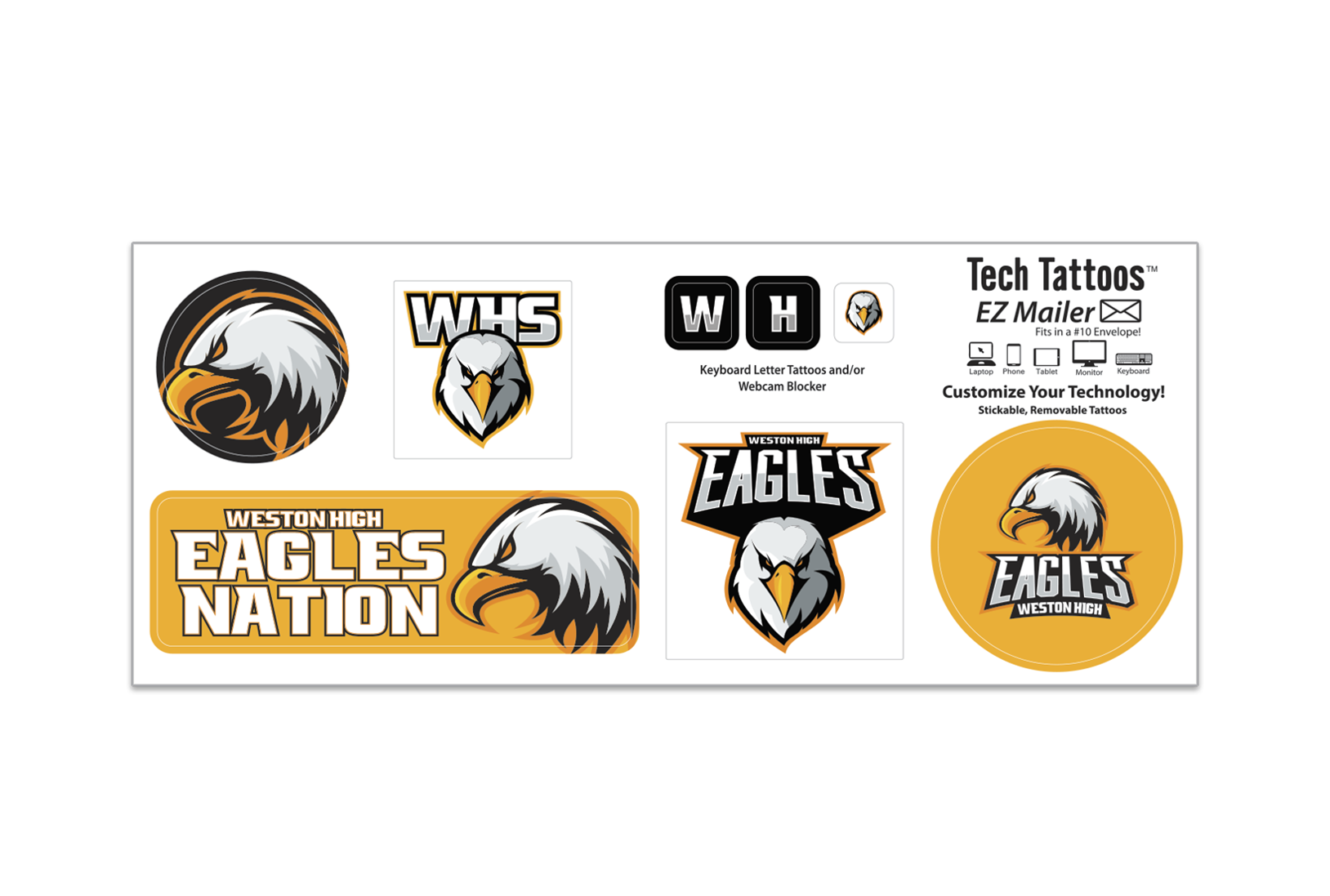 Samolepky s logem školy