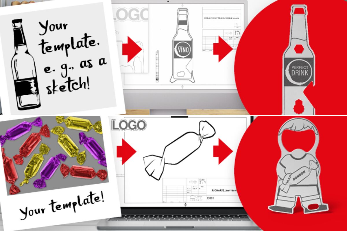 Multitool ve vlastním tvaru